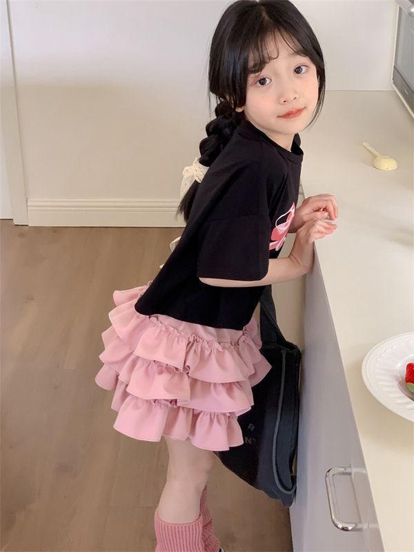 女児スカート 春夏 女の子 かわいい 防走光 プリーツスカート フレアスカート 韓風 中学生 大学生 スカートパンツ プリンセス風 雪ニール ストレッチ素材 超ミニ丈 チュールスカート 花柄レース ピンク ホワイト ブラック ブルー 私服 ガーリースタイ