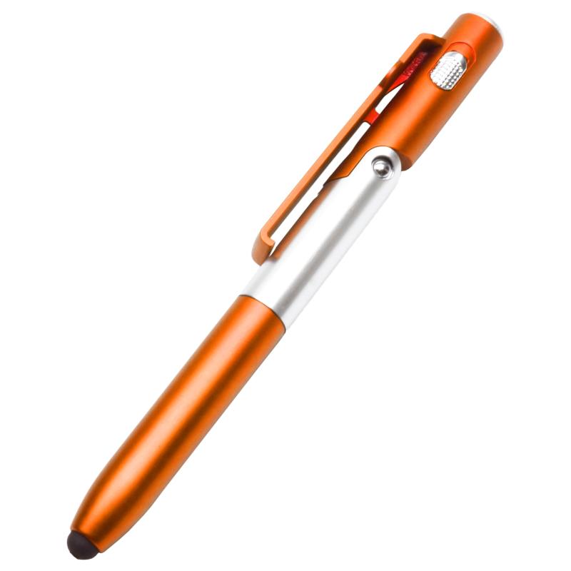 prendre 4in1 多機能ペン ボールペン タッチペン LEDライト スマホスタンド 文具 筆記 スリム ペンライ..
