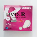RiTEK DVD-R データ用 4.7GB 4倍速対応 インクジェットプリンター対応ホワイト スリムケース入り 10枚パック RITEK D-R4X10PW