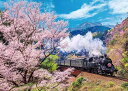 ビバリー(BEVERLY) 【日本製】ビバリー 600ピースジグソーパズル 大井川鐡道と桜(38×53cm)600-006