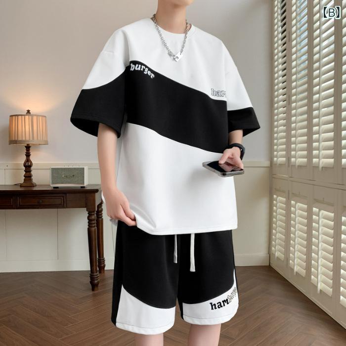 メンズ 春夏 短袖 Tシャツ セット コットン...の紹介画像2