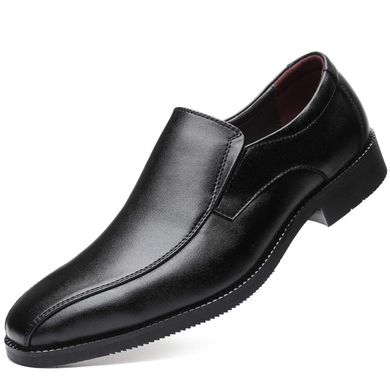 [Poerkan] ローファー・スリッポン ビジネスシューズ メンズ スワールモカ 紳士靴 ロングノーズ ドレス..