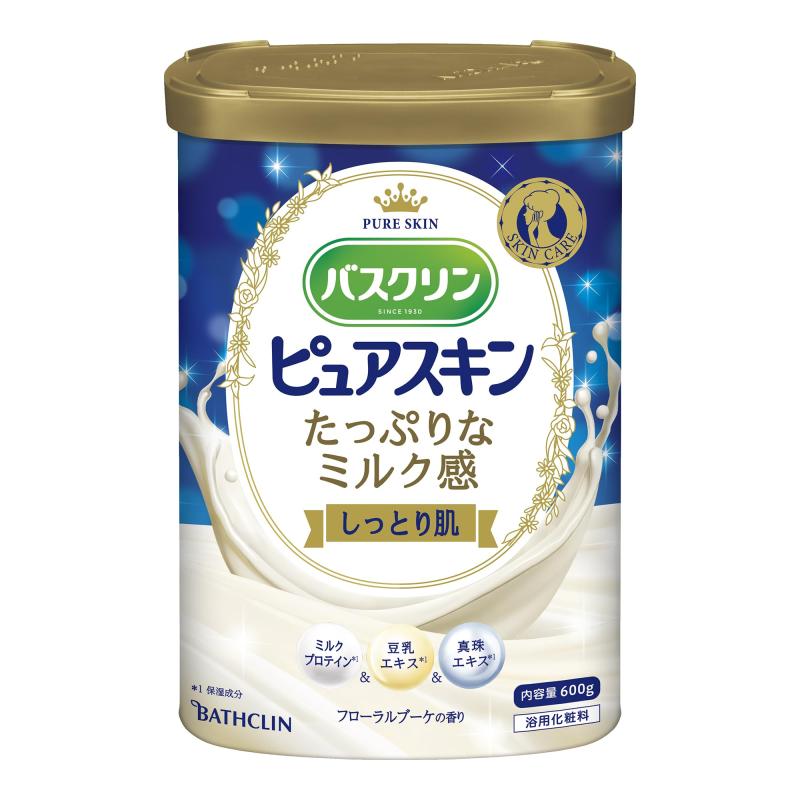 バスクリンピュアスキンしっとり肌600g入浴剤(約30回分)