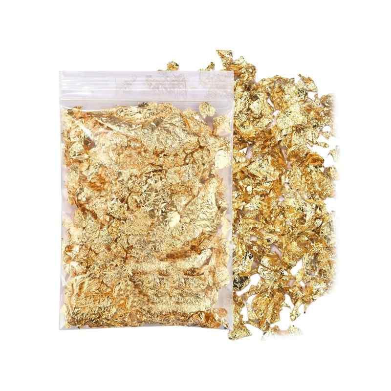 金箔 ヘア用 10g ヘア 金箔シート フレーク 髪飾り 結婚式 成人式 卒業式 金箔 ジェルネイル レジン用 ..