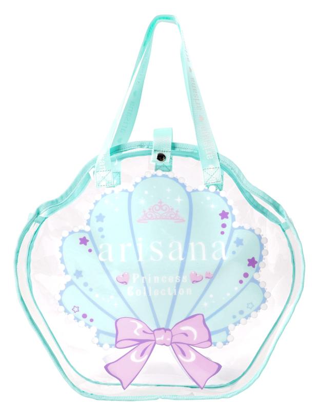 [アリサナ] プールバッグ 女の子 ビニール ビーチバッグ おしゃれ シェル型 貝殻 リボン