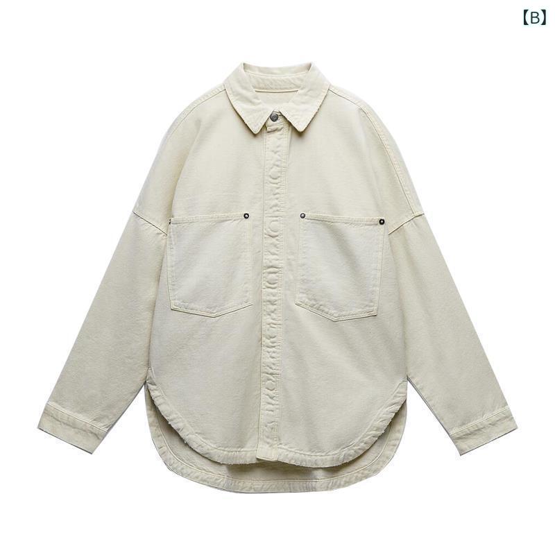 レディース コットン 長袖 シャツ ジャケット...の紹介画像3