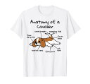キャバリア王チャールズ・スパニエル・ドッグ 解剖学 Tシャツ(4)