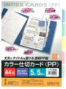 コクヨ(KOKUYO) ファイル インデックス 仕切カード PP A4 5山 2穴 5組 シキ-P30