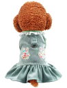 ZYYRSS ペット服 犬の服 猫の服 犬 ワンピース ドレス スカート 洋服 可愛い うさぎ姫フラワードレス 散歩着 お出かけ 部屋着 記念撮影 小中型犬 ワ...