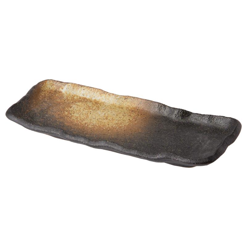 美濃焼 皿 黒備前