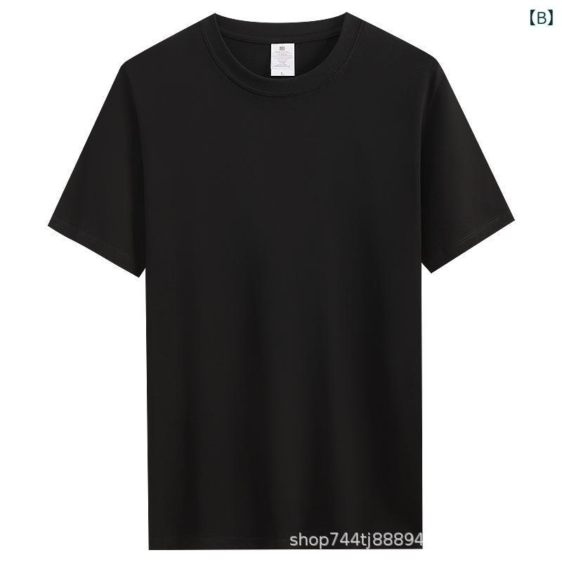 メンズ Tシャツ 防水 防汚 防シワ 精梳綿 素材 丸首 短袖 ゆったりシルエット 厚手...