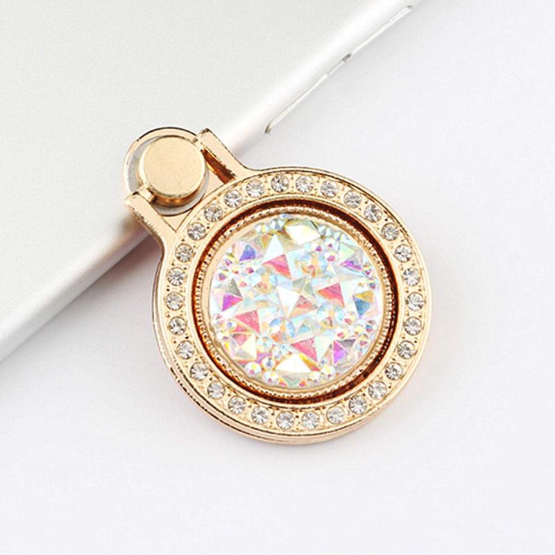 NEMISO スマホリング バンカーリング 懐中時計型 キラキラ ダイヤモンド付き ホールドリング スマホス..