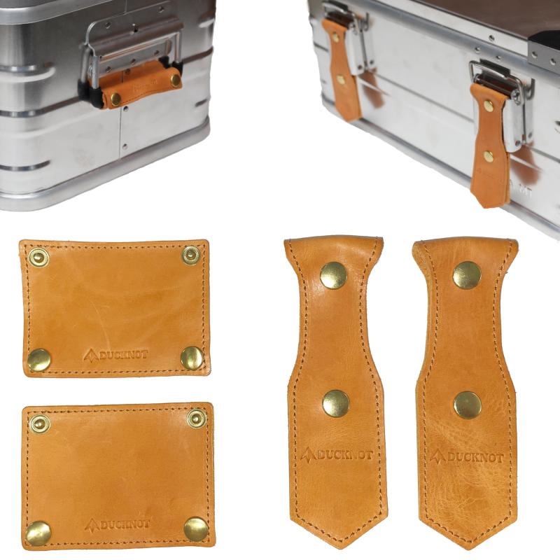 DUCKNOT デルタアルミコンテナ カスタムパーツ 革 レザー グリップカバー レザーベルト コーナーガード 日本製