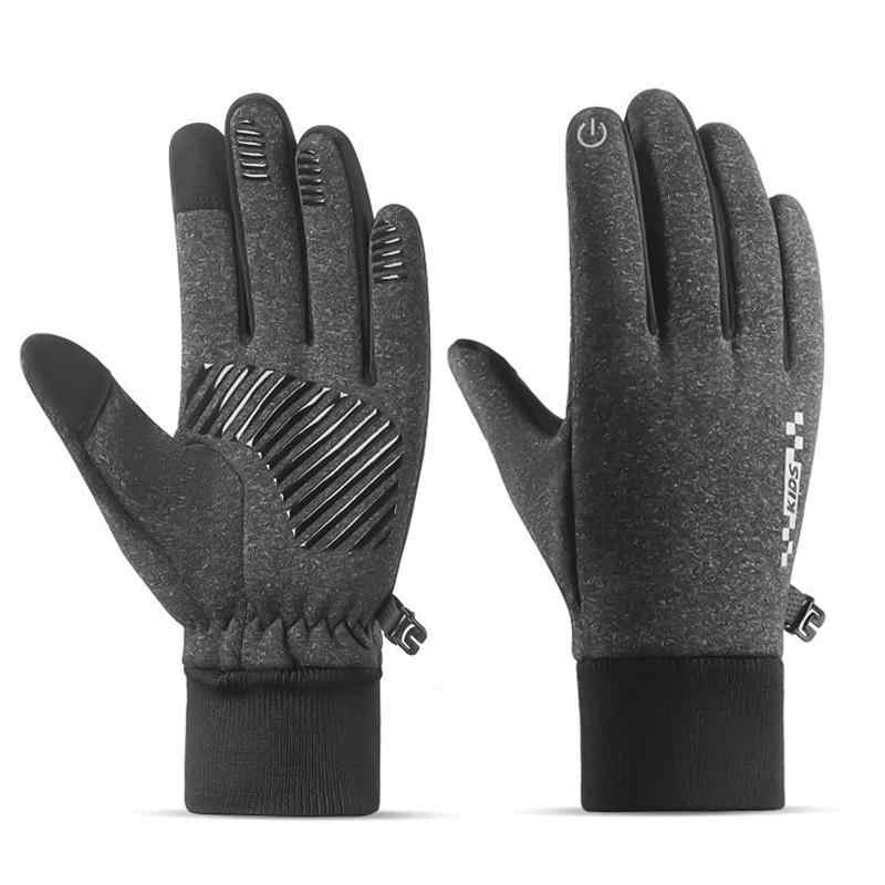 [DALO] 子供用 防寒グローブ キッズ ジュニア 自転車 通学 裏起毛 撥水加工 滑り止め 防寒 防風 保温 ..