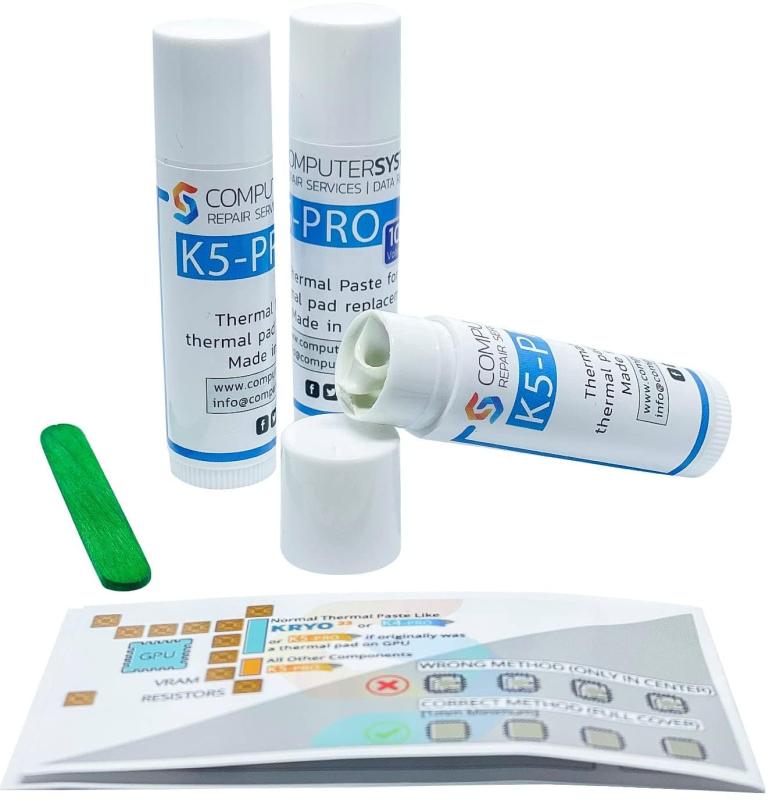 K5 PRO 3X10g 30g 粘性サーマルペースト サーマルパッド交換用 液体サーマルパッドパテ Apple iMac、As..