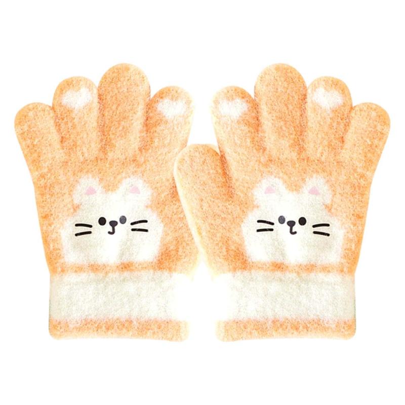 [ANNGEBALY] ベビーグニット手袋 赤ちゃん 5本指 1-3歳 キッズグローブ子供 あったか手袋 冬物 防寒 保..