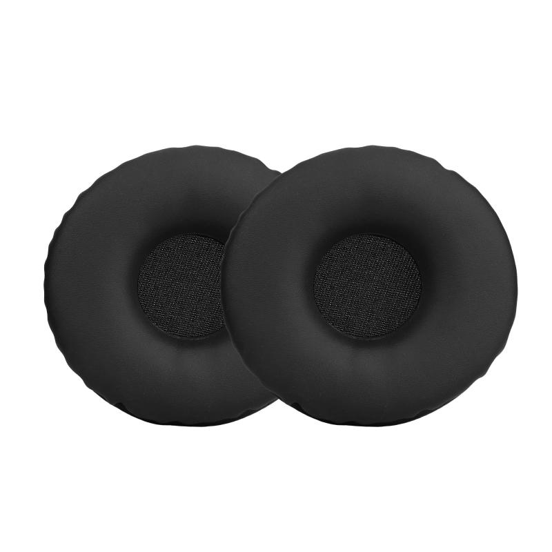 kwmobile 2x ヘッドホンカバー Sony WH-XB700対応 交換用イヤーパッド - クッション PUレザー 黒色