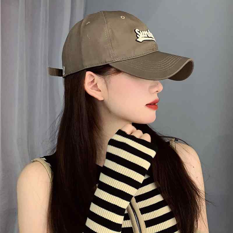 Cap - キャップ メンズ レディース 綿 帽子 野球帽 鴨嘴帽 調整可能 頭囲大 韓国風 個性派 インスピレーション風 甘クール 春夏 防晒 透気 遮陽 ブラック ベージュ ピンク ネイビー グレー ダークグリーン ブラウン カーキ 幅広つば 丸頂 通年