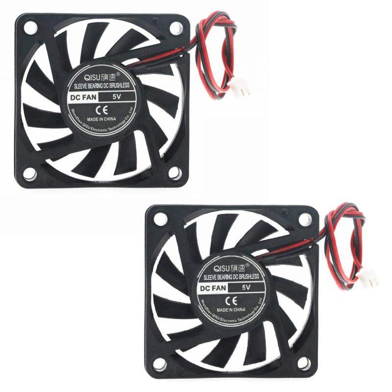 PENGLIN 冷却ファン 2個 6010 5V/12V スリーブベアリング ファン 3Dプリンタファン 60mm X 60mm X 10mm DCファン 静音 小型 6cm PCファン 冷却クーラー CPUクーラー ファン