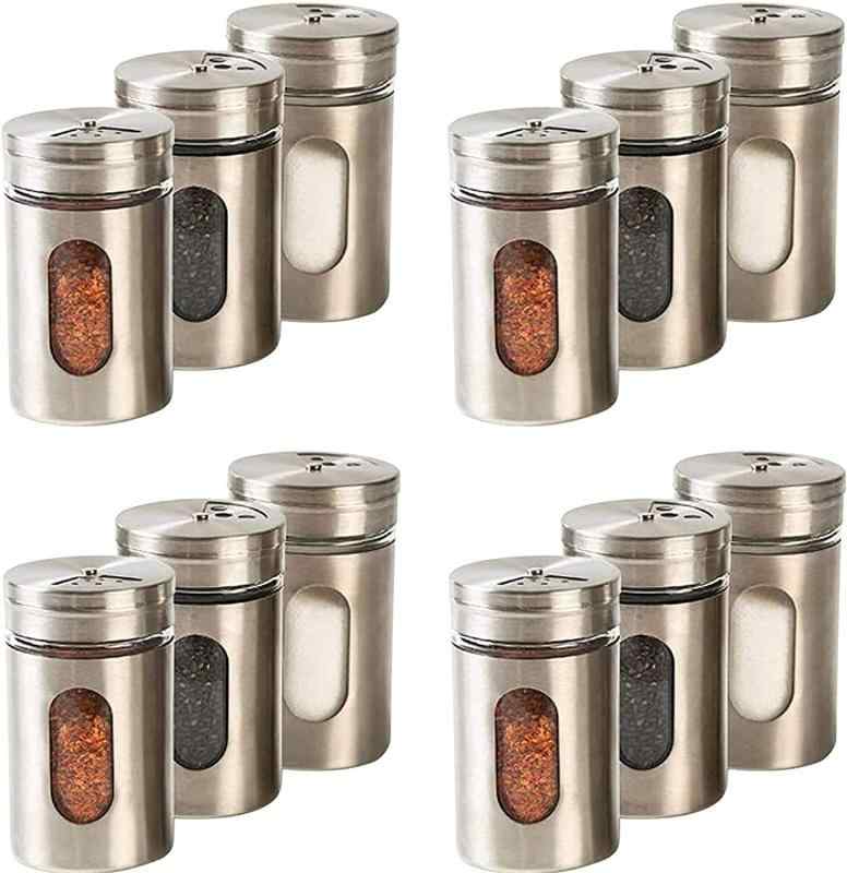 【morningplace】 ステンレス 調味料缶 調味料入れ セット 塩 コショウ 砂糖入れ 調味料ポット キッチ..
