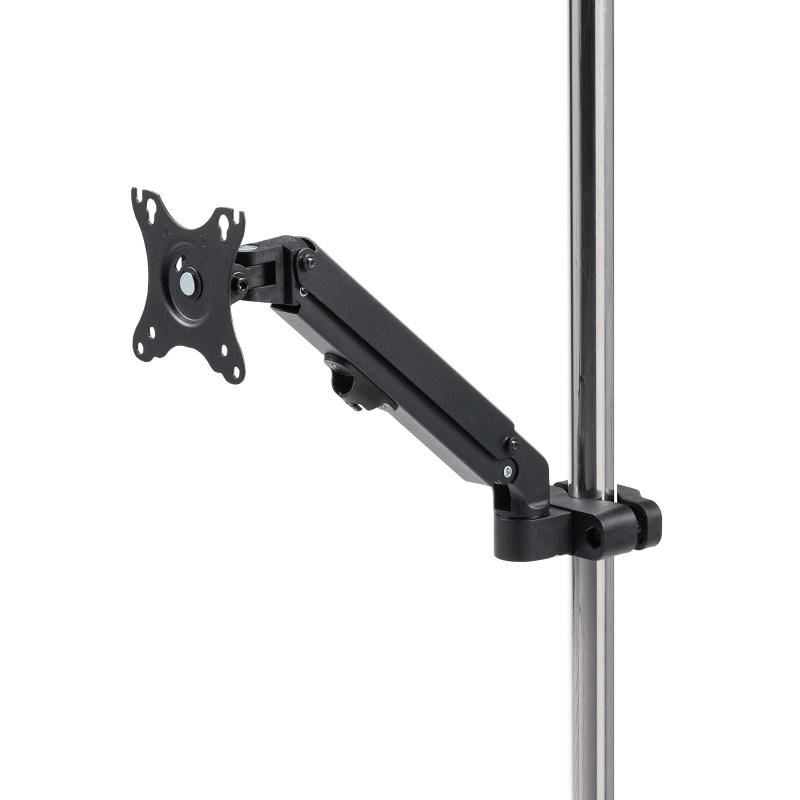 イーサプライ モニターアーム ポール取付 支柱 32インチまで 耐荷重8kg 多関節 1画面 上下 左右 VESA 75 100