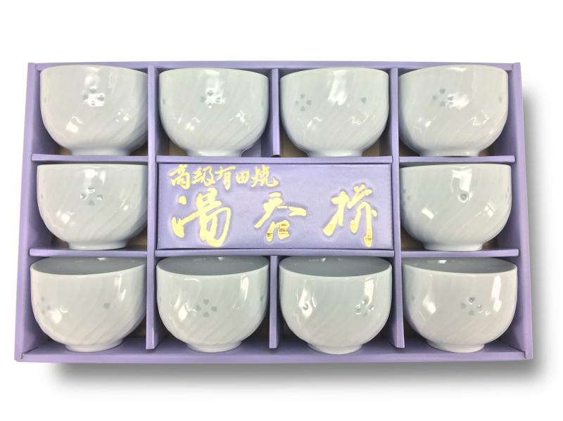 波佐見焼 湯呑み 煎茶碗 ホタルレリーフ柄