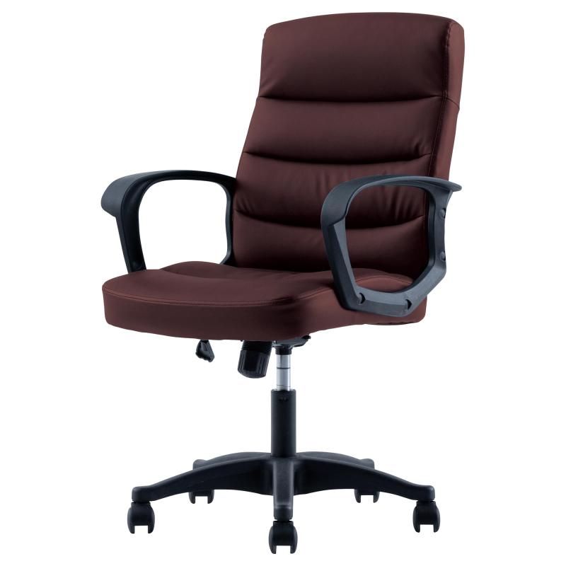 関家具 オフィスチェア デスクチェア 合皮 ドーミー ブラウン 377273