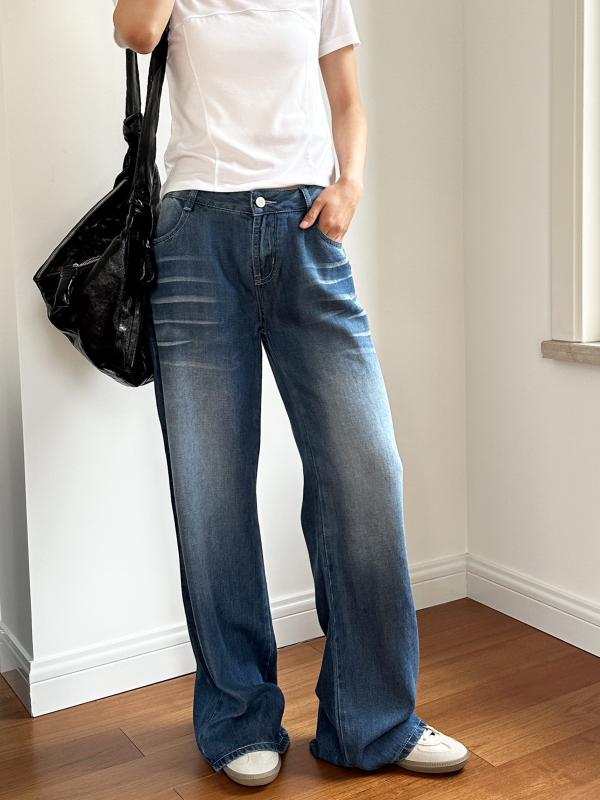 レディース 牛仔パンツ スカート風 春夏 デニム ハイウエスト 接触冷感 切り替え ワイドレッグ 薄手 伸縮性 通気性 軽量 普段使い ゆったり ロング丈 ブルー 快適 カジュアル トップス ボトムス 韓国風 シンプル レイヤード コーディネート 日常着