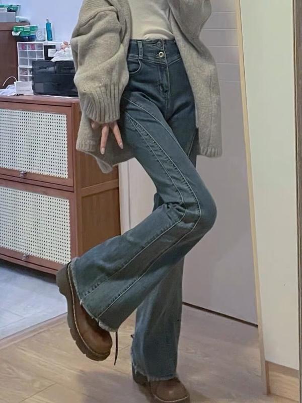 ・カテゴリ: 牛仔裤・スタイル: 潮流風・主な素材: 綿50-70%、氨纶30%以下・パンツ丈: 九分・ウエスト: 高腰・厚み: 中等・流行要素: 做旧・カラー展開: ブルー・サイズ展開: S、M、L、XL、2XL、3XL、4XL、5XL・弾力: 中弾・パンツタイプ: 微喇型