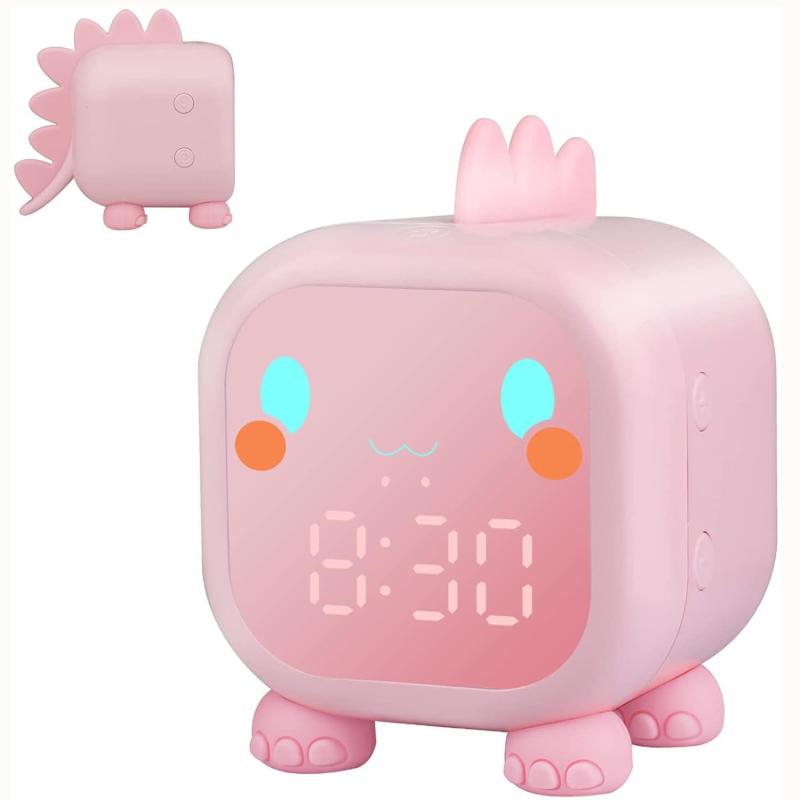 目覚まし時計 子供 置き時計 可愛い 恐竜 アラーム スヌーズ付き 睡眠トレーニング 音感センサー 温度表示 カウントダウン機能 USB充電式 女の子 男の子 寝室 プレゼント