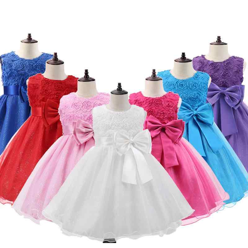 女の子 ドレス ワンピース 子供服 女児用 純色 プリンセス スカート コットン 柔らかい 生地 Aライン スカート フラット ステッチ かわいい 蝶結び アクセント ホワイト ピンク 赤 ローズ ライトブルー グレー ブルー 通年 着用 可能 3〜8歳