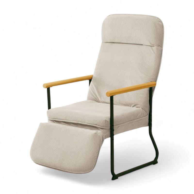 J-kitchens ホームオフィス エンケル リクライニングチェア(フット付き) ベージュ チェア 椅子 イス