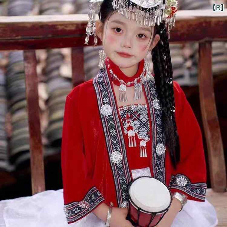 キッズ 民族衣装 女の子 演出服 苗族風 土家...の紹介画像3