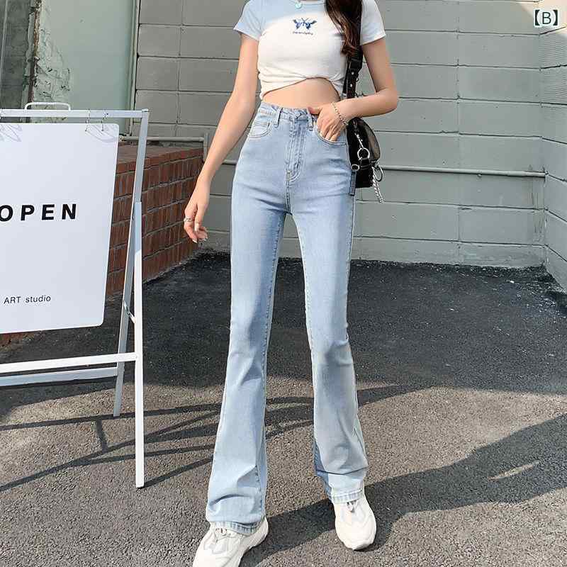 レディース デニムパンツ 微喇 ハイウエスト ...の紹介画像3