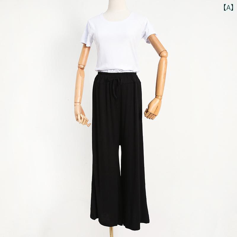 レディース モダール 素材 ワイドレッグパンツ...の紹介画像2