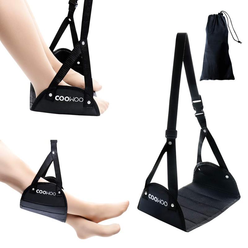 COOWOO フットレスト 足置き 足らくらく 旅行 トラベル オフィス 車用 新幹線 夜行バス デスク チェー..