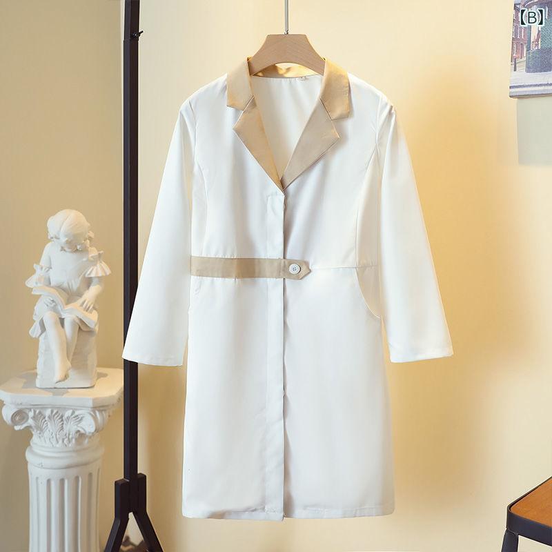 レディース 美容師 看護服 白大褂 春夏秋冬 ...の紹介画像2