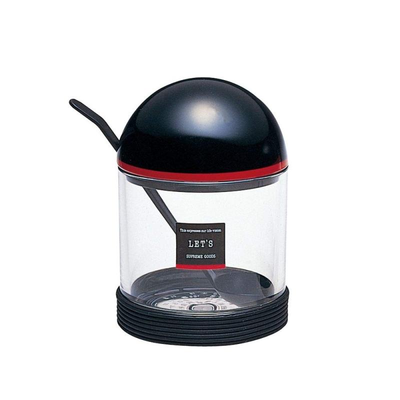 岩崎 調味料入れ ブラック 190ml レッツ シュガーポット K-197LB