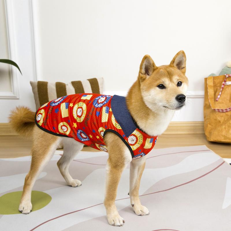 ペット服 ベスト 大型犬用 ゴールデンレトリバー 男の子 女の子 Tシャツ ノースリーブ オールシーズン 普段使い 通気性 柔らかい
