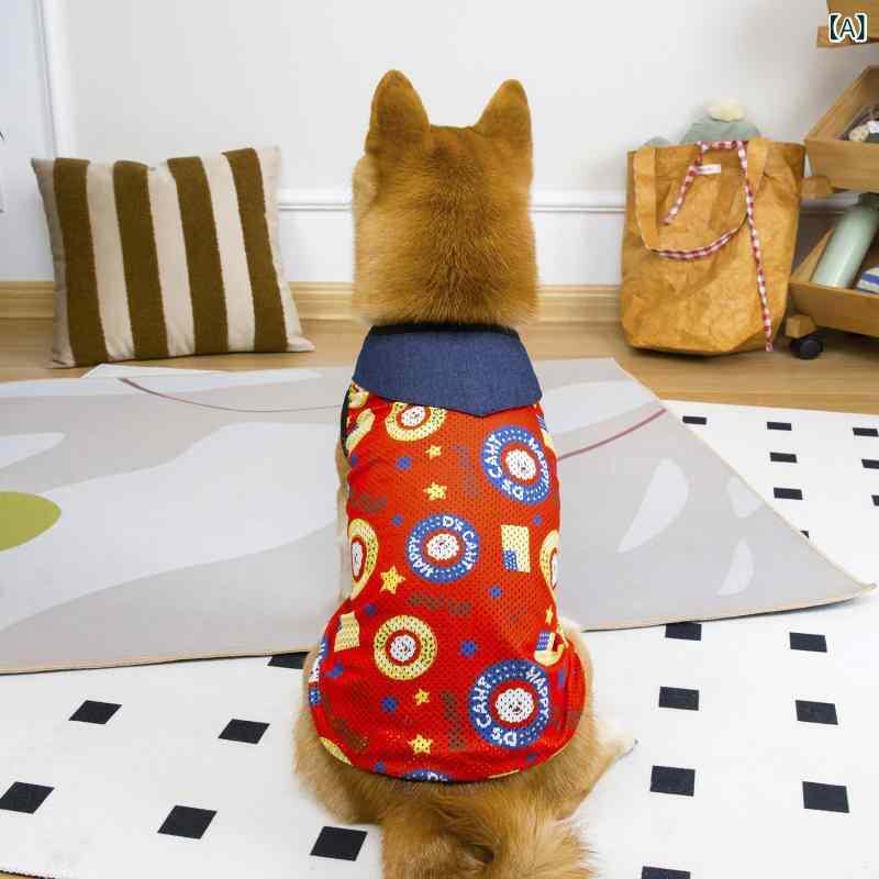 フォークBRのペット服 ベスト 大型犬用 ゴールデンレトリバー 男の子 女の子 Tシャツ ノースリーブ オールシーズン 普段使い 通気性 柔らかい｜アングル2