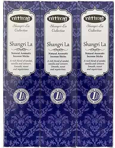 お香 アロマインセンス Nitiraj（ニティラジ）一番香り シャングリ・ラ 3箱セット（30本/1箱10本入り）天然素材使用 芳香剤
