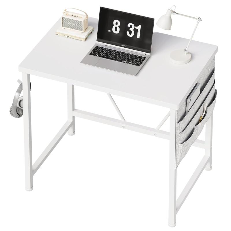 YeTom 机 パソコンデスク 机 pc デスク つくえ シンプル コンパクトデスク 収納袋付き勉強机 フック付き学習机