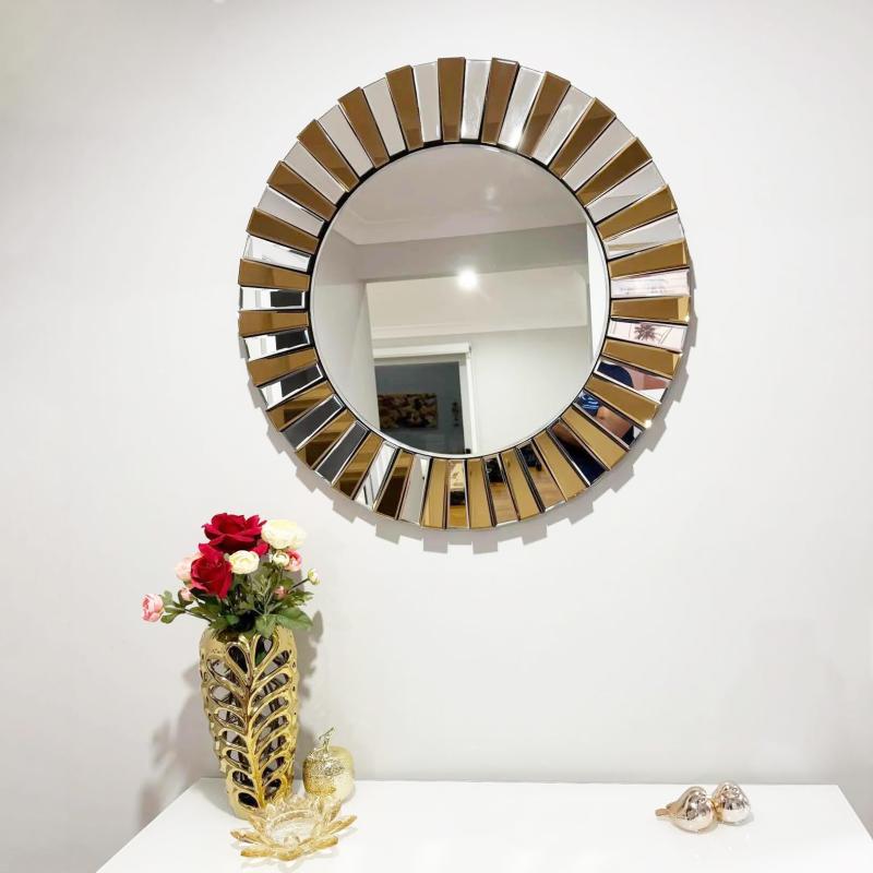 Artloge ミラー おしゃれ 鏡 壁掛け 浴室 ウォールミラー 洗面台 玄関 洗面鏡 丸 姿見 風呂 女優ミラー..