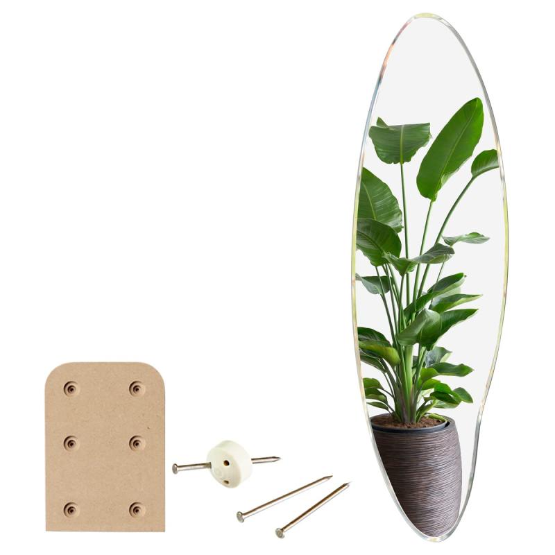 村松鏡店 日本製 鏡 壁掛け 韓流デザイン 40×120cm 工具付 [ 賃貸 対応 貼る デザインミラー ]クリスタ..