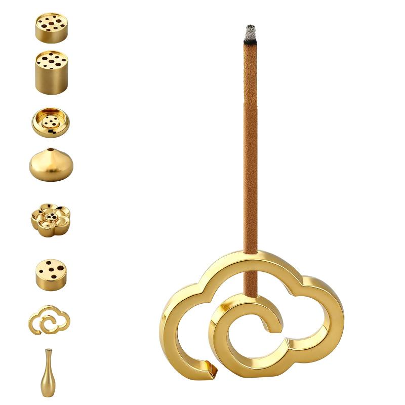 [Ruleheai]お香立て 真鍮 線香立て ミニ香炉 仏壇用線香立て 和風 シンプル おしゃれ 可愛い 耐久性 安..