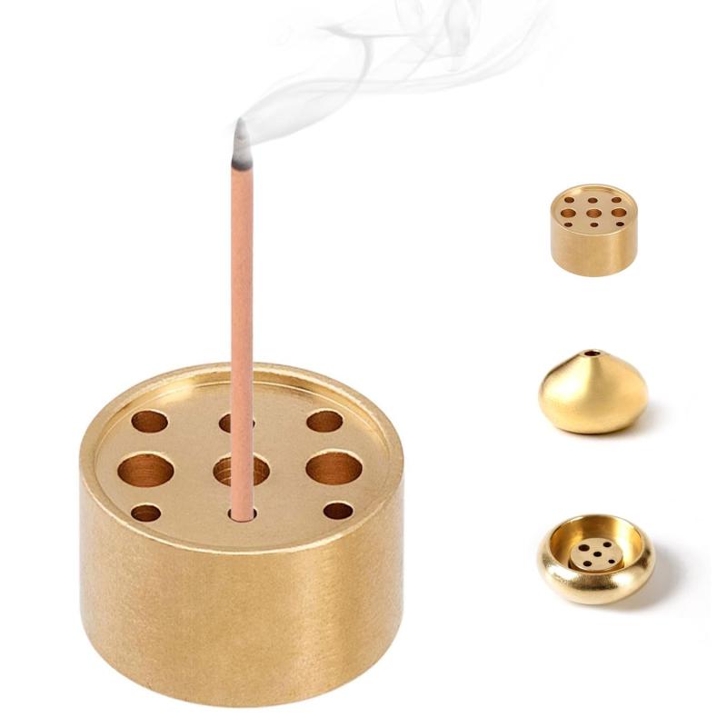 お香皿 お線香立て お香立て 真鍮 線香立て ミニ 仏壇用香炉 耐久性 おしゃれ 和風 持ち運びが簡単 瞑..