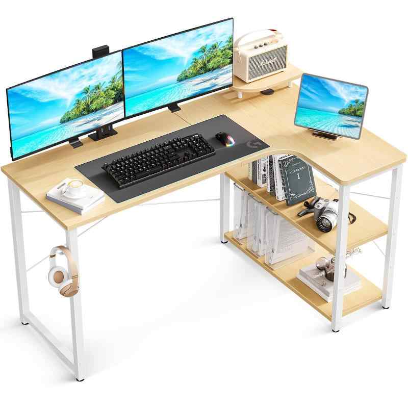 AODK パソコンデスク l字デスク 幅110c