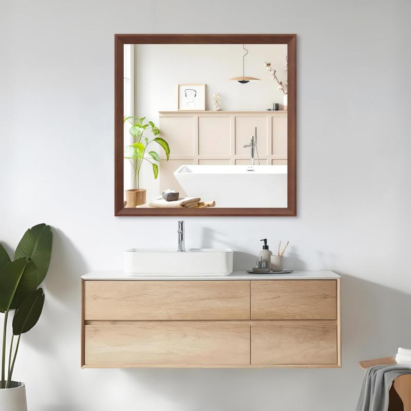 BEAUTME 洗面鏡 浴室鏡 壁掛け鏡 収納ラック 姿見鏡 全身鏡 壁掛けミラー おしゃれ 鏡 洗面所 化粧 玄..