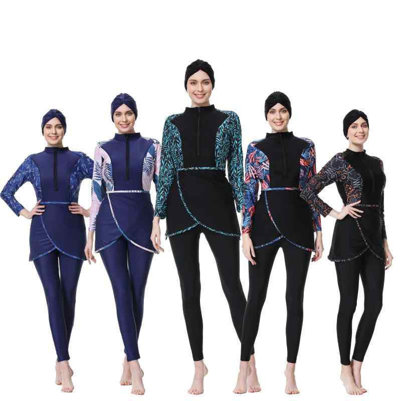 水着 レディース 3点セット 長袖 長ズボン ラッシュガード 体型カバー 胸パッド付き 日焼け対策 日よけ マリンスポーツ スイムウェア アウトドア ビーチウェア 無地 シンプル