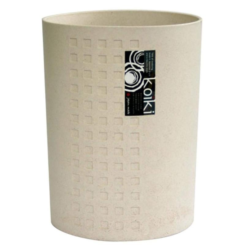 八幡化成 ダストボックス way-be Koiki modern(コイキ モダン) 丸型小 4.5L ホワイト